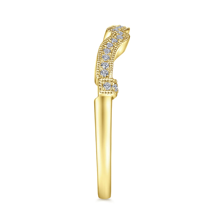 14K Yellow Gold Matching Wedding Band - 0.08 ct - Shot 5