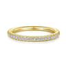 14K Yellow Gold Matching Wedding Band - 0.17 ct