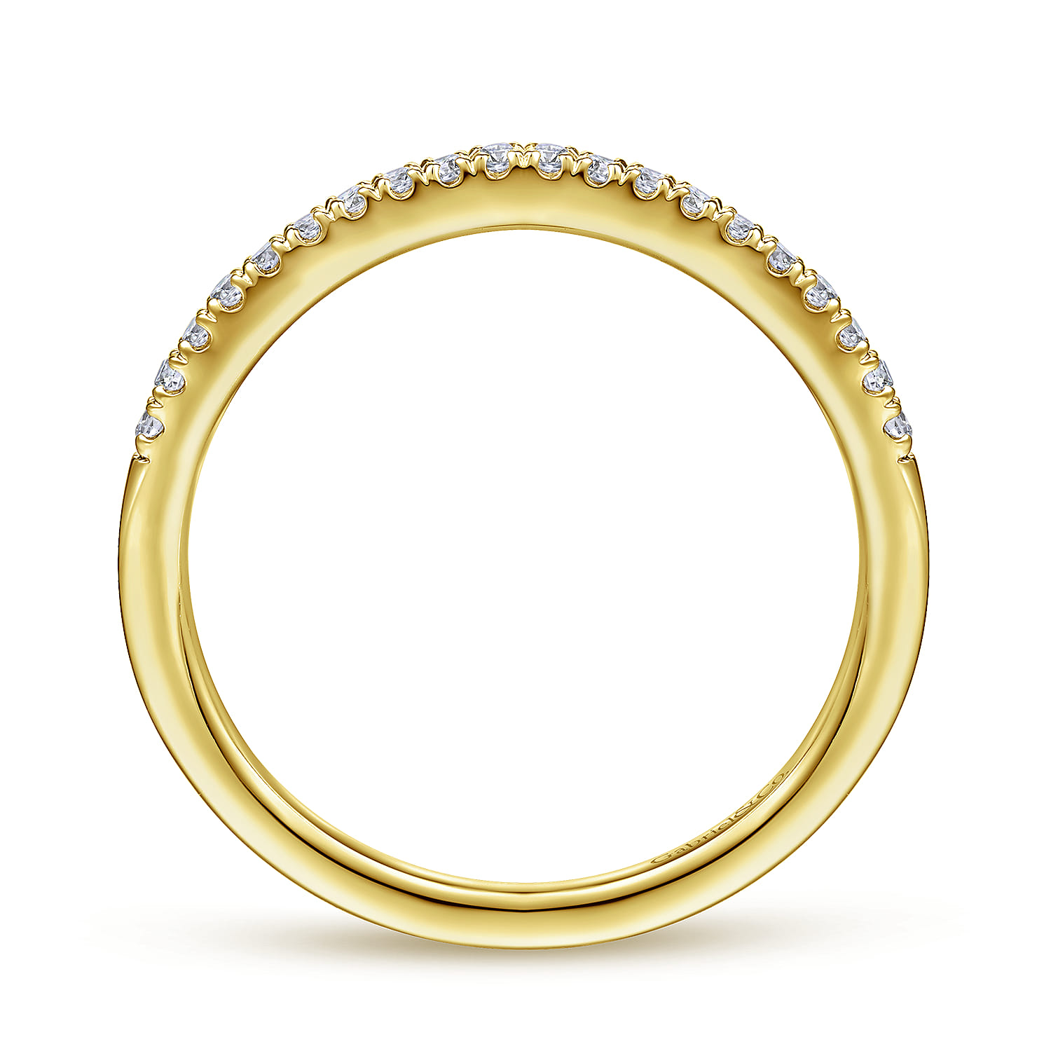 14K Yellow Gold Matching Wedding Band - 0.13 ct - Shot 2