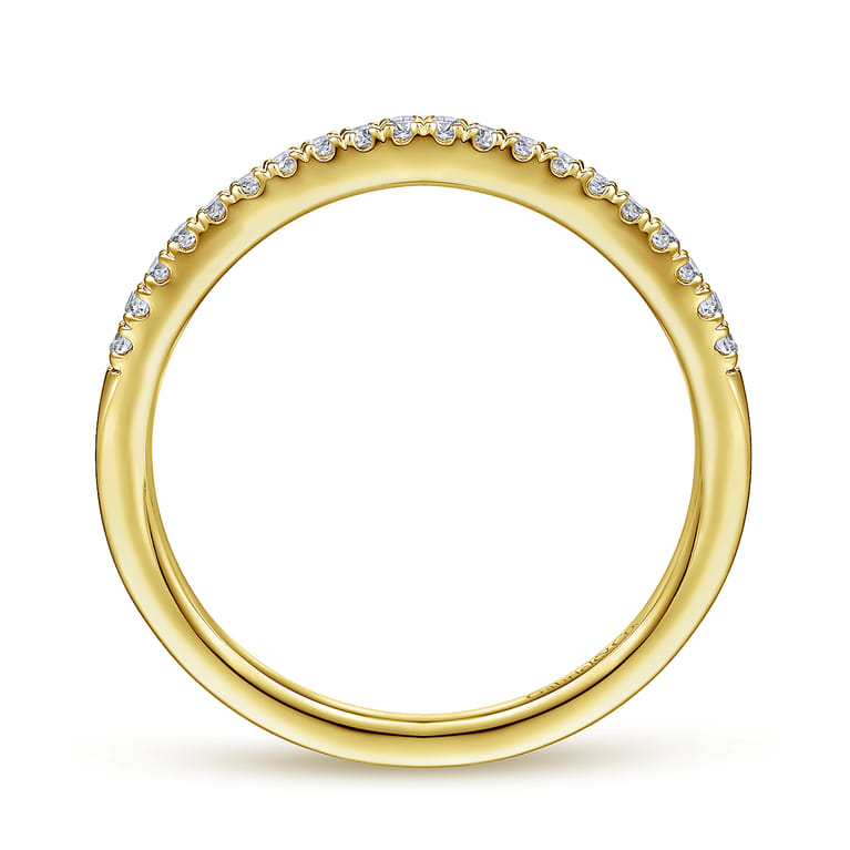 14K Yellow Gold Matching Wedding Band - 0.13 ct - Shot 2