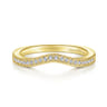 14K Yellow Gold Matching Wedding Band - 0.1 ct