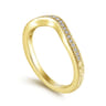 14K Yellow Gold Matching Wedding Band - 0.1 ct