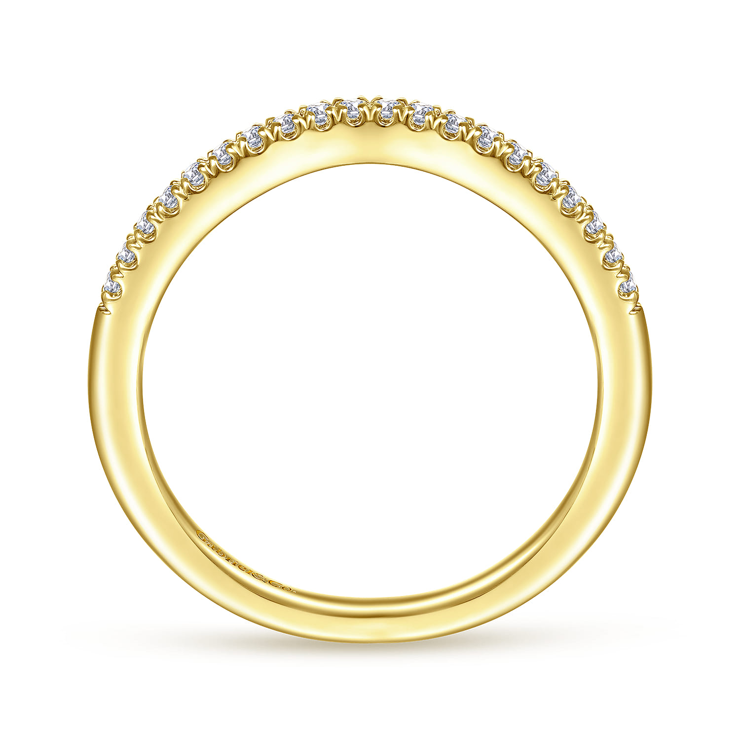 14K Yellow Gold Matching Wedding Band - 0.13 ct - Shot 2