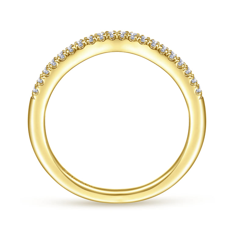 14K Yellow Gold Matching Wedding Band - 0.13 ct - Shot 2