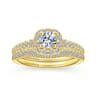 14K Yellow Gold Matching Wedding Band - 0.13 ct