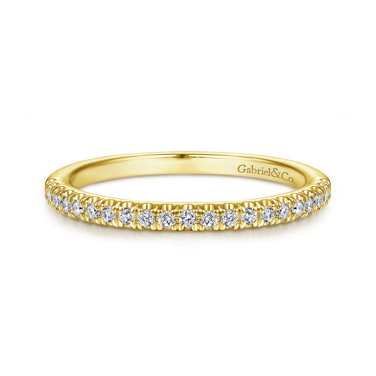 14K Yellow Gold Matching Wedding Band - 0.17 ct - Shot 1