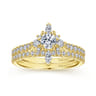 14K Yellow Gold Matching Wedding Band - 0.17 ct