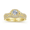 14K Yellow Gold Matching Wedding Band - 0.13 ct