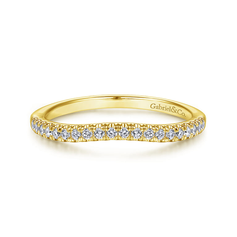 14K Yellow Gold Matching Wedding Band - 0.17 ct - Shot 1