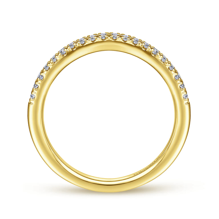 14K Yellow Gold Matching Wedding Band - 0.17 ct - Shot 2