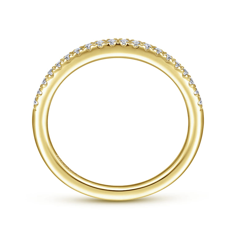 14K Yellow Gold Matching Wedding Band - 0.14 ct - Shot 2