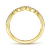 14K Yellow Gold Matching Wedding Band - 0.14 ct