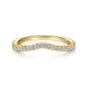 14K Yellow Gold Matching Wedding Band - 0.18 ct