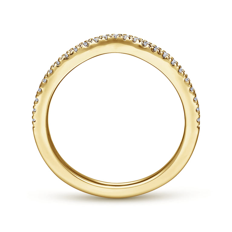 14K Yellow Gold Matching Wedding Band - 0.18 ct - Shot 2