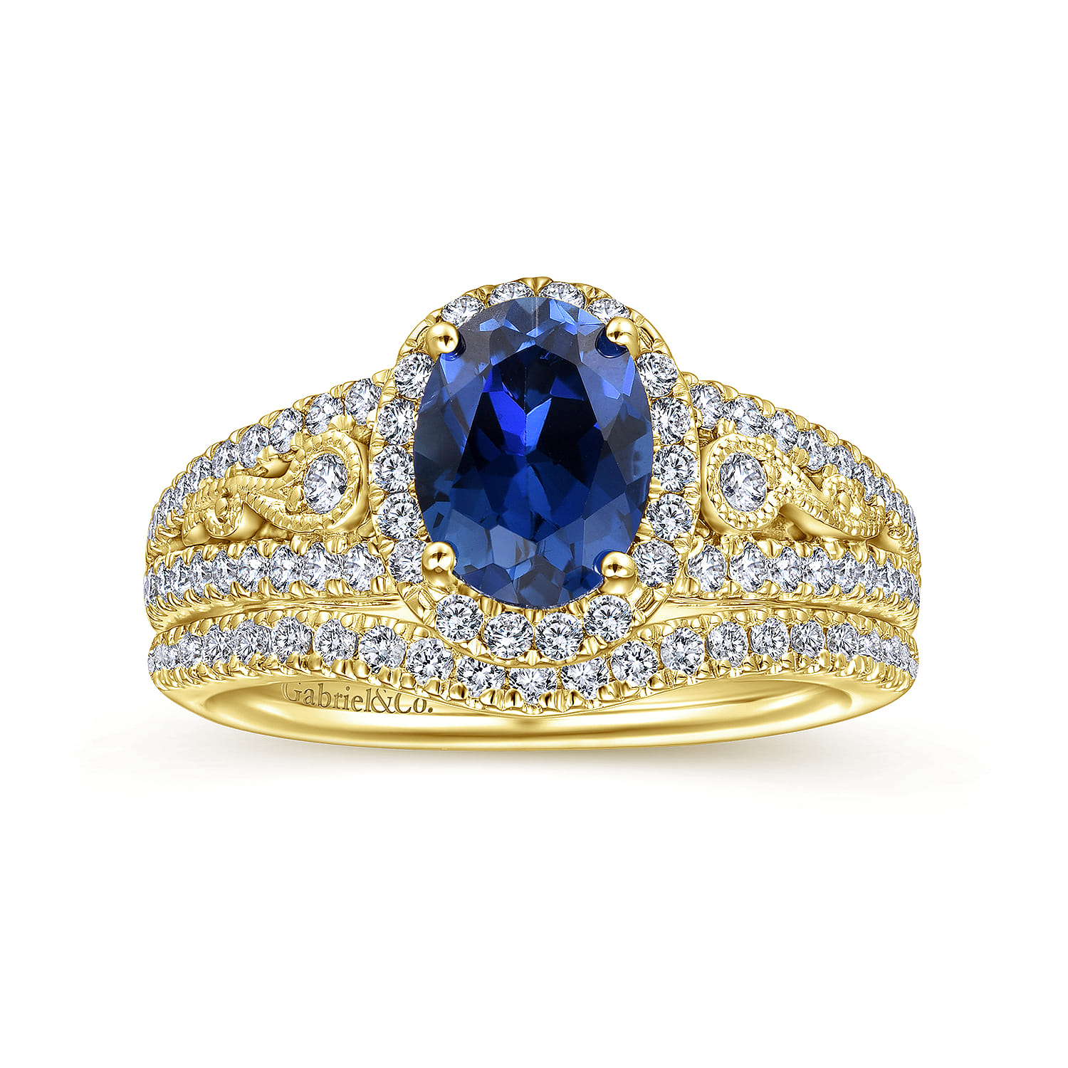 14K Yellow Gold Matching Wedding Band - 0.18 ct - Shot 4