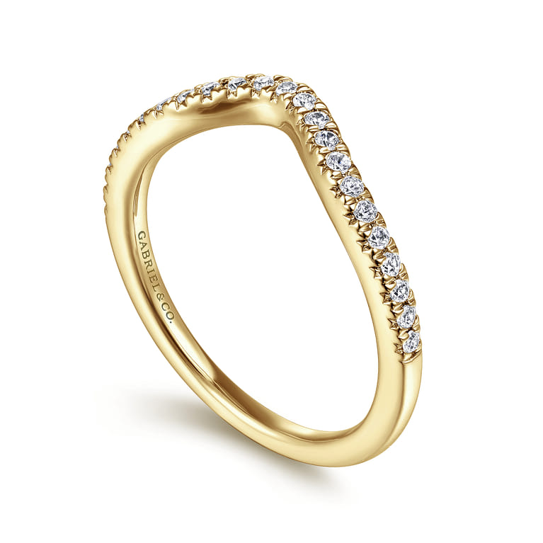 14K Yellow Gold Matching Wedding Band - 0.19 ct - Shot 3