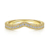 14K Yellow Gold Matching Wedding Band - 0.16 ct