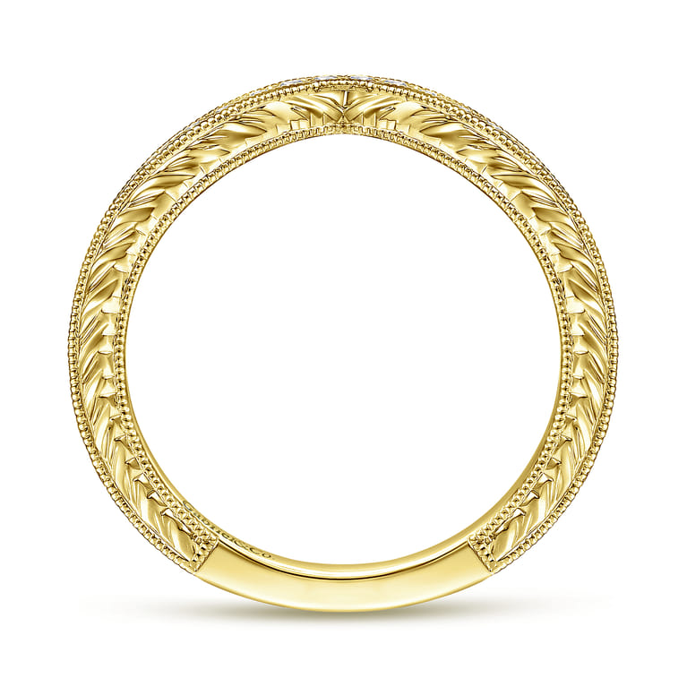 14K Yellow Gold Matching Wedding Band - 0.16 ct - Shot 2
