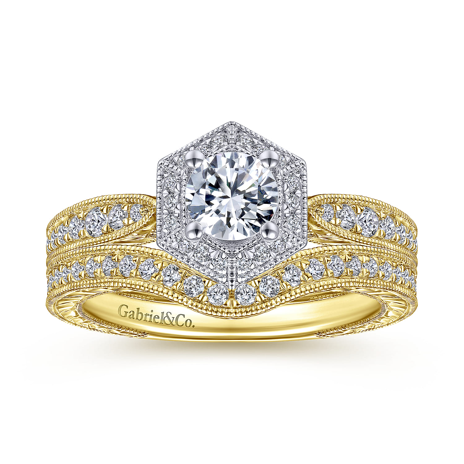 14K Yellow Gold Matching Wedding Band - 0.16 ct - Shot 4