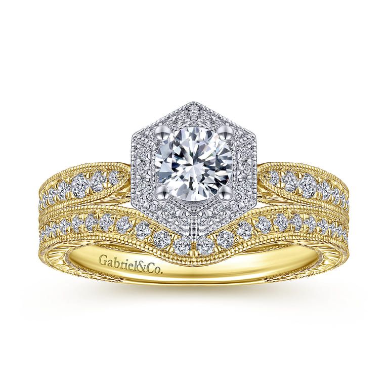 14K Yellow Gold Matching Wedding Band - 0.16 ct - Shot 4