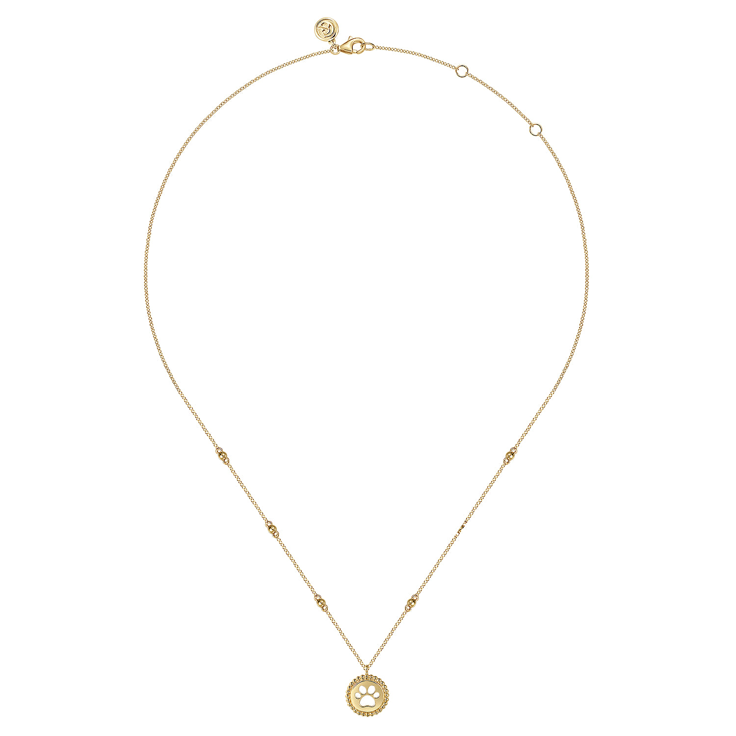14K Yellow Gold Medallion Necklace-Bujukan - Shot 2