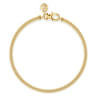 14K Yellow Gold Men's Hollow Cuban Link Chain Bracelet