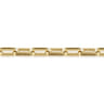 14K Yellow Gold Men's Hollow Link Paperclip Chain Bracelet