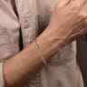 14K Yellow Gold Men's Hollow Link Paperclip Chain Bracelet