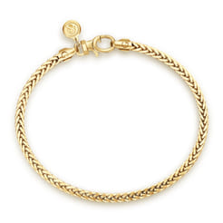 14K-Yellow-Gold-Men's-Wheat-Chain-Bracelet1