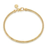 14K Yellow Gold Men's Wheat Chain Bracelet
