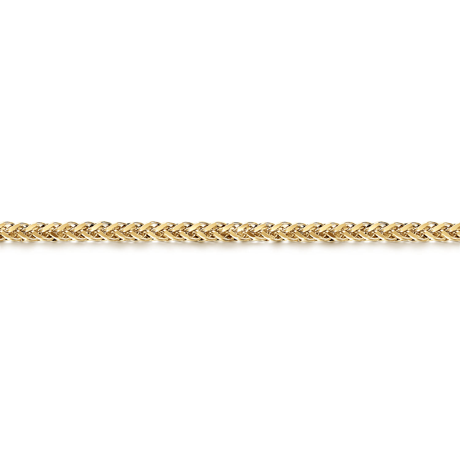 14K Yellow Gold Men's Wheat Chain Bracelet - Shot 2