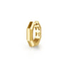14K Yellow Gold Mens Angular Cuts Single Huggie Earring