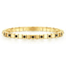 14K Yellow Gold Mens Bangle with Black Diamond - 1.2 ct