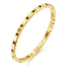 14K Yellow Gold Mens Bangle with Black Diamond - 1.2 ct