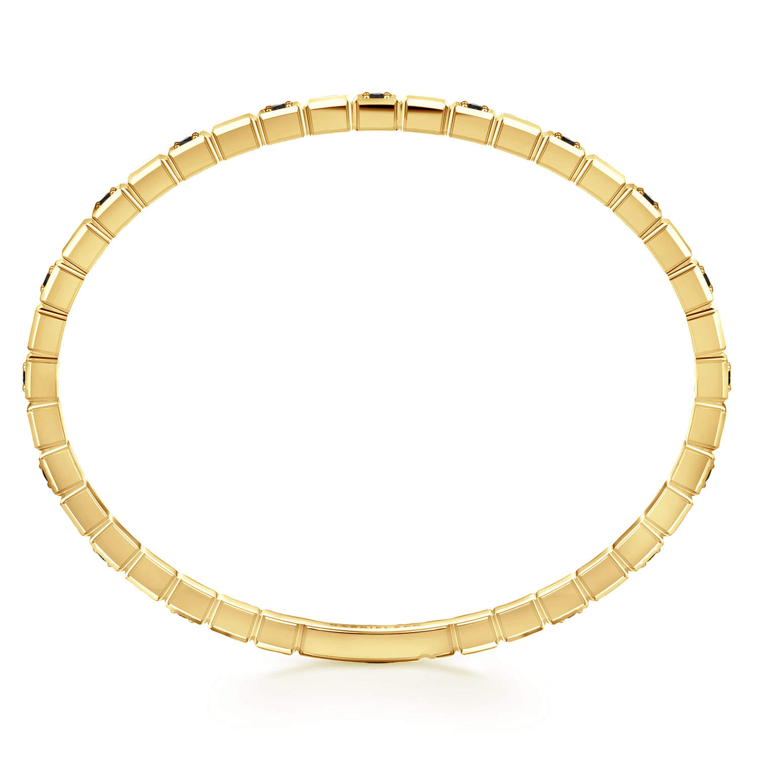 14K Yellow Gold Mens Bangle with Black Diamond - 1.2 ct - Shot 3