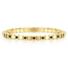 14K Yellow Gold Mens Bangle with Black Diamond - 1.2 ct