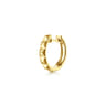 14K Yellow Gold Mens Gabriel Pyramaid Single Huggie Earring