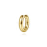 14K Yellow Gold Mens Round Tube Single Huggie Earring