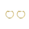 14K Yellow Gold Micro Pave 15mm Round Inside Out Diamond Hoop Earrings - 0.5 ct
