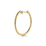 14K Yellow Gold Micro Pave 30mm Round Inside Out Diamond Hoop Earrings - 0.75 ct
