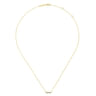 14K Yellow Gold Milgrain Diamond Bar Necklace - 0.06 ct