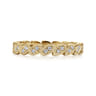 14K Yellow Gold Millgrained Marquise Stackable Diamond Ring - 0.18 ct