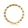 14K Yellow Gold Millgrained Marquise Stackable Diamond Ring - 0.18 ct