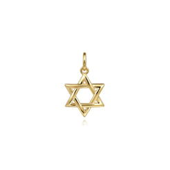 14K Yellow Gold Mini Star of David Pendant