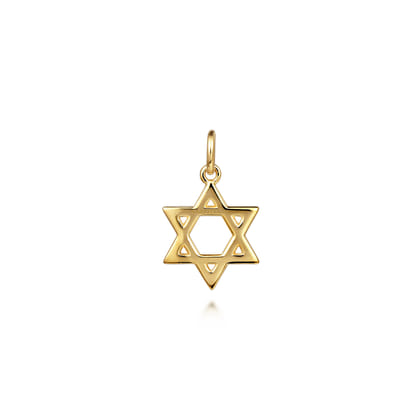 14K Yellow Gold Mini Star of David Pendant