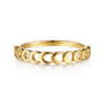 14K Yellow Gold Moon Shape Stackable Ring