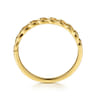 14K Yellow Gold Moon Shape Stackable Ring