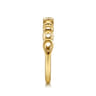 14K Yellow Gold Moon Shape Stackable Ring