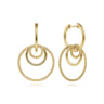 14K Yellow Gold Multi Circles Bujukan Ball Huggies