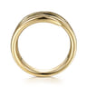 14K Yellow Gold Multi Row Open Claw Ring